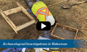 Thumbnail for YouTube video, Archaeological Investigations in the Wakamow with play button overlayed