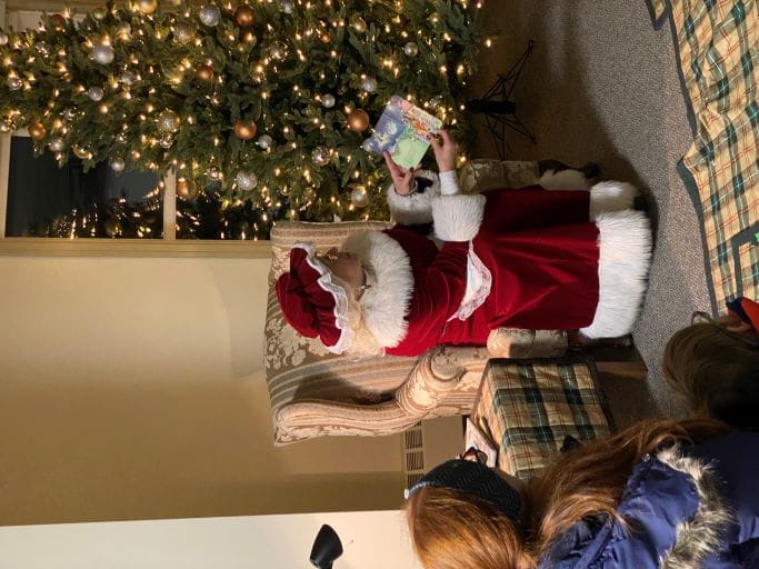 Storytime with Mrs. Claus at the Government House.