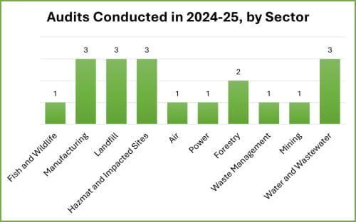 Audits Conducted in 2024-25, by Sector Bar Graph