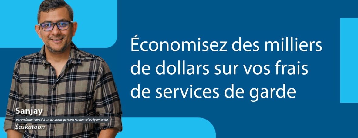 Sanjay, un parent faisant appel à un service de garderie résidentielle réglementée