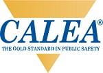CALEA the gold standard in public safety words with a yellow triangle