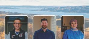 Headshots of three Saskatchewan physicians