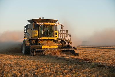 Agricultural equipment at work