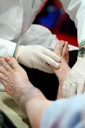 A foot exam