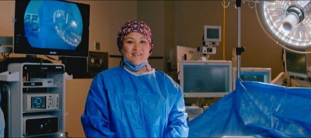 Dr. Yen, Obstetrician-Gynecologist, North Battleford, SK in the operating room