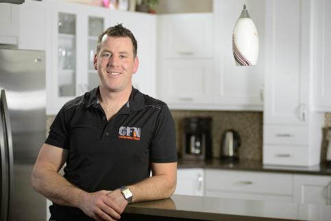 Gerard Burke in a kitchen