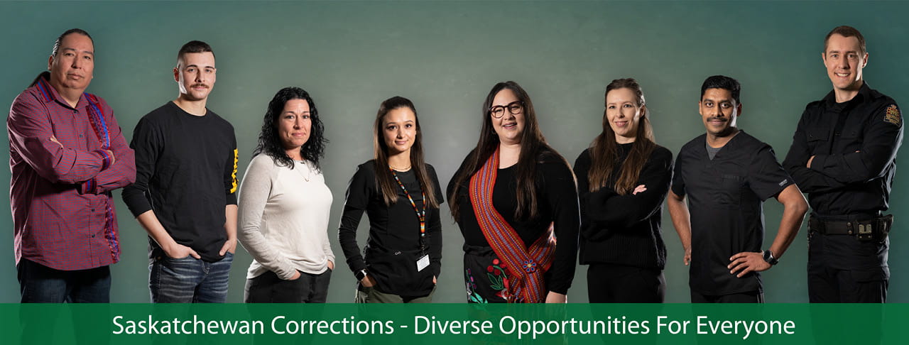 Correctional Service employees in a group photo.