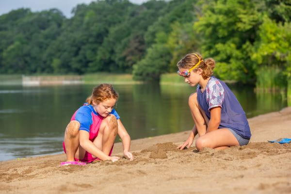 Children playing in the sand