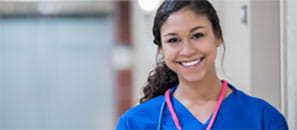 Health Care Worker in scrubs