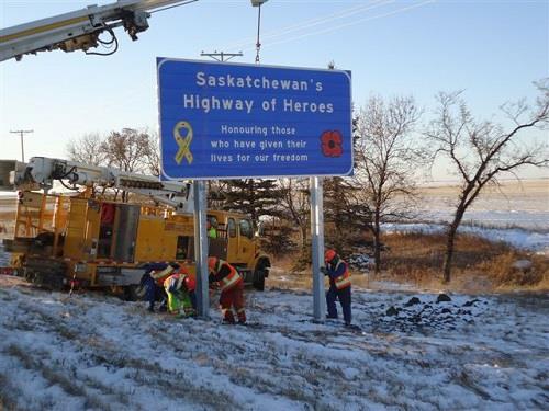 Highway of Heroes - Signage crew