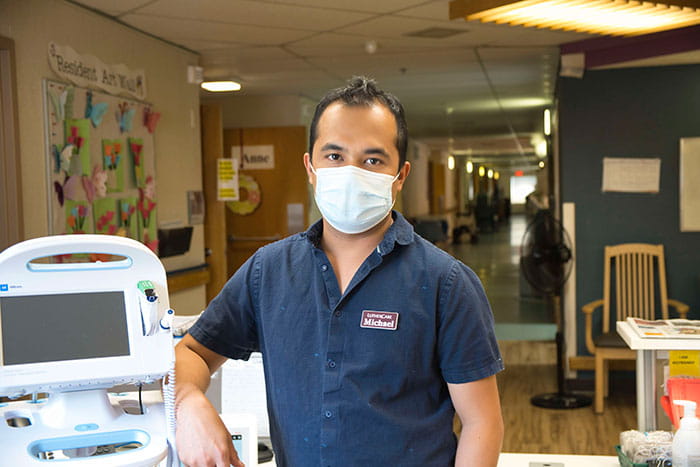 Michael Antiola at work