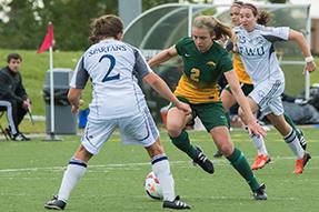 Soccer players on the field