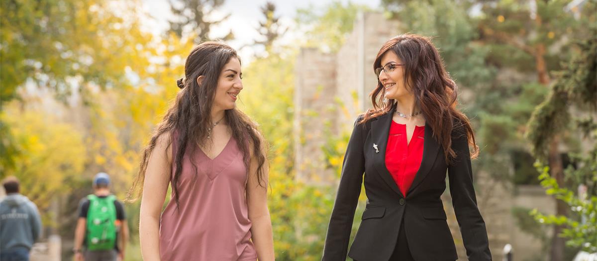 People walking outside