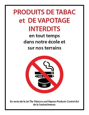 Tobacco-vapour-free-school-grounds-metal-sign-french