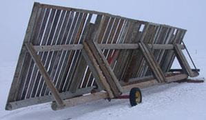 Model made from salvaged harrow hitch